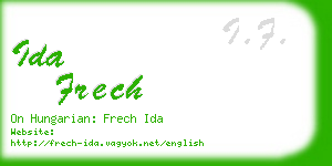 ida frech business card